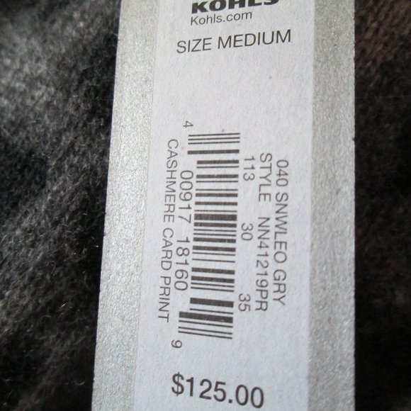 APT.9 $125 100% Cashmere Gray Animal Print Cardigan Sweater size Medium NWT - Picture 7 of 7